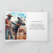 Happy Birthday Cowboy Grußkarte Karte (Innenseite)