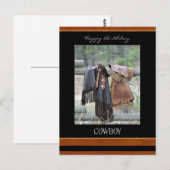 Happy Birthday Cowboy Postcard Postkarte (Vorne/Hinten)