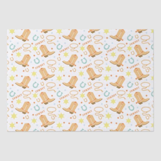 Happy Birthday Cowboy Seidenpapier (Vorderseite)