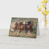 Happy Birthday Cowgirl Karte (Gelbe Blume)