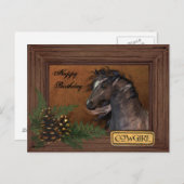 Happy Birthday Cowgirl Postcard Postkarte (Vorne/Hinten)