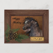 Happy Birthday Cowgirl Postcard Postkarte (Vorderseite)