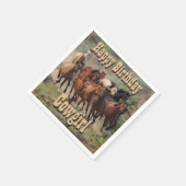 Happy Birthday Cowgirl Serviette (Ecke)