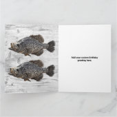 Happy Birthday Crappie Fishing Angler Custom Karte (Innenseite)