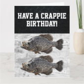 Happy Birthday Crappie Fishing Angler Custom Karte (Vorderseite)
