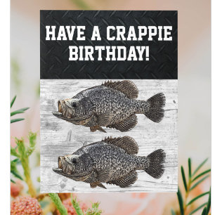 Happy Birthday Crappie Fishing Angler Custom Karte