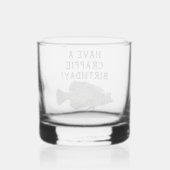 Happy Birthday Crappie Fishing Angler Custom Whiskyglas (Rückseite)