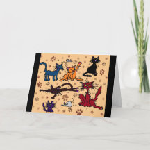 Happy Birthday Crazy Cat Lady Greetings Card