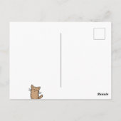 Happy Birthday Crazy Cat Lady Postkarte (Rückseite)