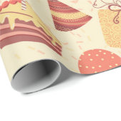 Happy Birthday Cream Geschenkpapier (Rolleneckpunkt)