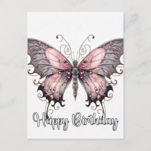 Happy Birthday Creative Butterfly Design Feiertagspostkarte