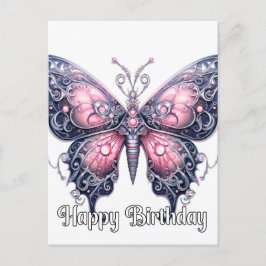 Happy Birthday Creative Butterfly Design Feiertagspostkarte