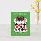 Happy Birthday Cribage Player Karte (Gelbe Blume)