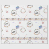 Happy Birthday Crochet Wrapping Paper Geschenkpapier (Flach)