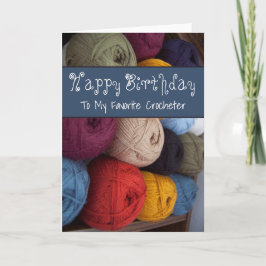 Happy Birthday Crocheter Card Garn Maker Karte