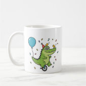 Happy Birthday Crocodile Circus Theme Cartoon Kaffeetasse (Links)