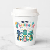 Happy Birthday Crocodiles Paper Cups Pappbecher (Rückseite)