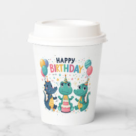 Happy Birthday Crocodiles Paper Cups Pappbecher