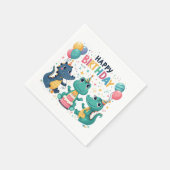 Happy Birthday Crocodiles Serviette (Ecke)