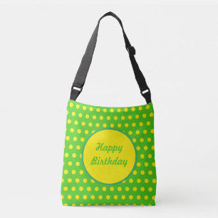 Happy Birthday Crossbody Bag (Neon Green) Tragetaschen Mit Langen Trägern