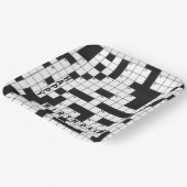 Happy Birthday Crossword Puzzle Pappteller (Gewinkelt)