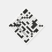 Happy Birthday Crossword Puzzle Serviette (Ecke)