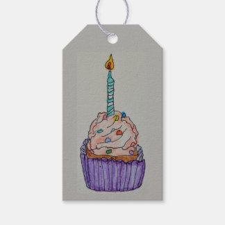 Happy Birthday Cup Cake Gift Tag Geschenkanhänger
