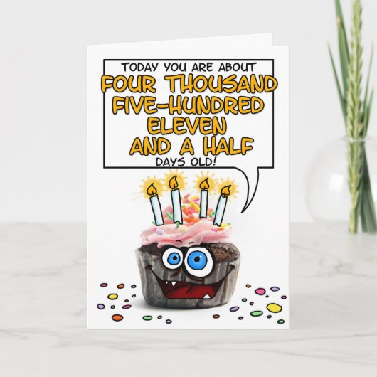 Happy Birthday Cupcake - 12 Jahre Karte (Vorderseite)