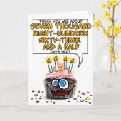 Happy Birthday Cupcake - 21 Jahre Karte (Gelbe Blume)