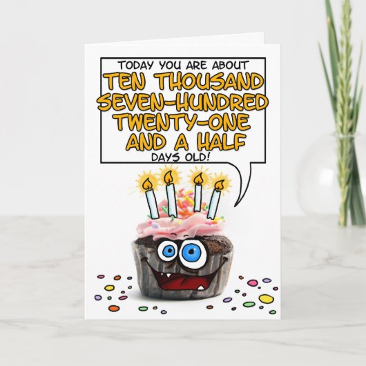 Happy Birthday Cupcake - 29 years old Karte (Vorderseite)