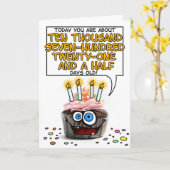 Happy Birthday Cupcake - 29 years old Karte (Gelbe Blume)