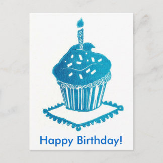 Happy Birthday Cupcake Card Postkarte