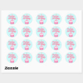 Happy Birthday Cupcake Doodle Art Sticker (Blatt)
