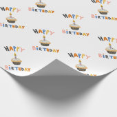 Happy Birthday Cupcake Geschenkpapier (Ecke)