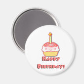 Happy Birthday Cupcake Magnet (Vorderseite/Rückseite)