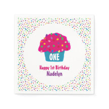 Happy Birthday Cupcake Mattierte Sprinklen