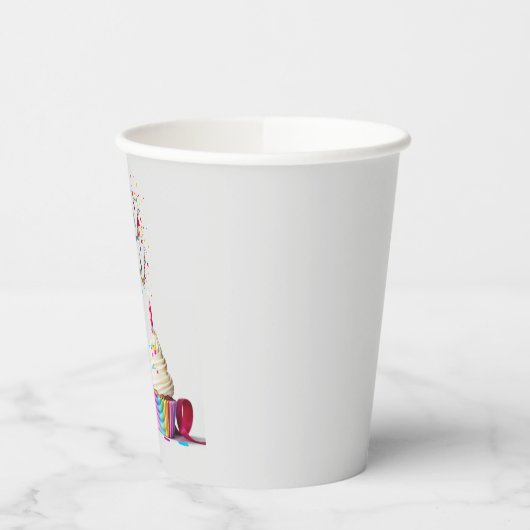 Happy Birthday Cupcake Pappbecher (Links)