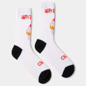 Happy Birthday Cupcake Personalisiert mit Name Socken (Rechts)