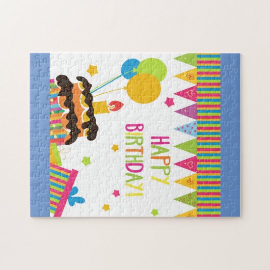 Happy Birthday Cupcake Puzzle (Horizontal)