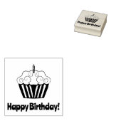 Happy Birthday Cupcake Rubber Briefmarke Gummistempel (Stempel)