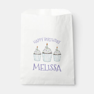 Happy Birthday Cupcake Sprinkles Zuckerguss Candle Geschenktütchen