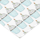 Happy Birthday Cupcake Sprinkles Zuckerguss Candle Kurzer Tischläufer (Ecke)