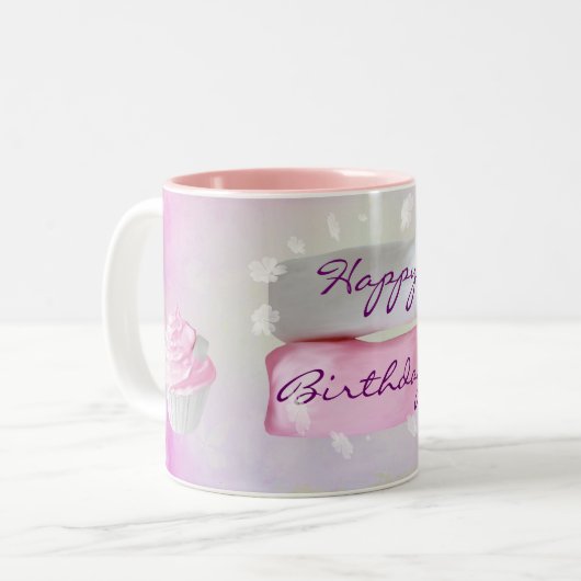 Happy Birthday Cupcake Tasse (Vorderseite Links)