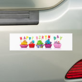 Happy Birthday Cupcakes - Autoaufkleber (Auf Auto)