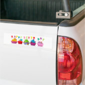 Happy Birthday Cupcakes - Autoaufkleber (Auf Lkw)