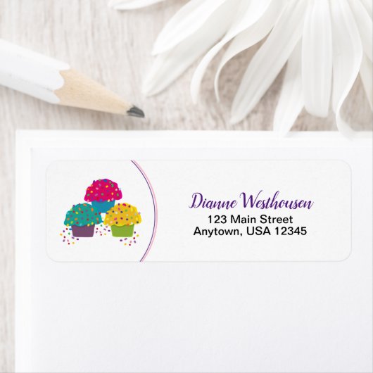 Happy Birthday Cupcakes Celebration Label (Insitu)