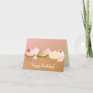 Happy Birthday Cupcakes Karte