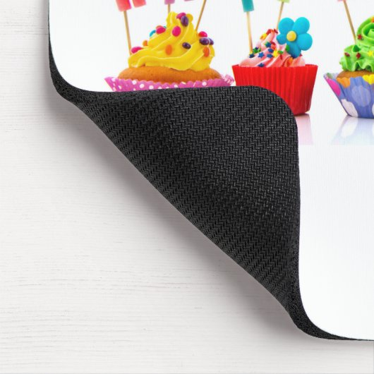 Happy Birthday Cupcakes Mousepad (Ecke)