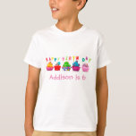 Happy Birthday Cupcakes - T - Shirt des Kindes<br><div class="desc">Happy Birthday Cupcakes - T - Shirt des Kindes</div>