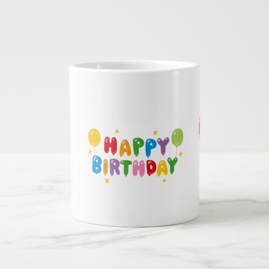 Happy Birthday Cups Jumbo-Tasse (Vorderseite)